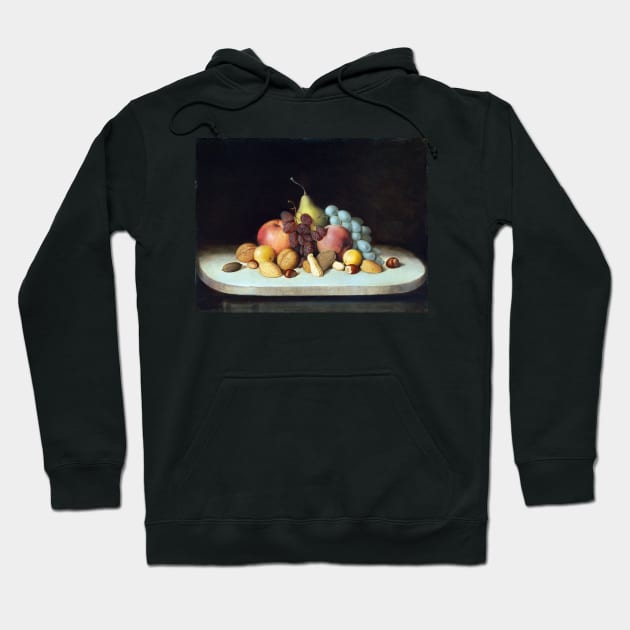 Robert Seldon Duncanson Still Life with Fruit and Nuts Hoodie by pdpress